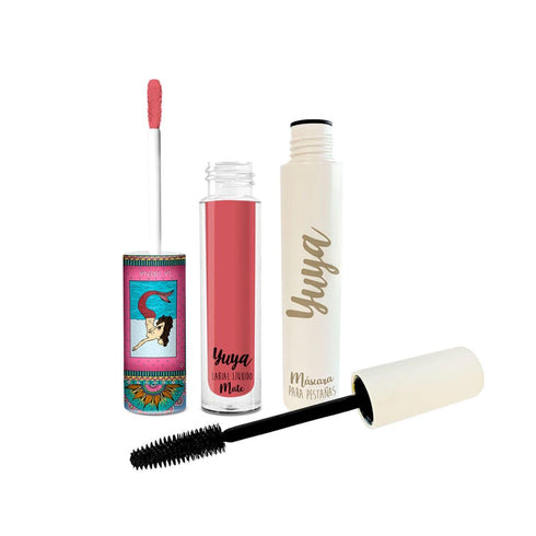 Set de regalo. Pack Máscara para pestañas 10 aceites naturales + Labial La Sirena by REPUBLIC COSMETICS